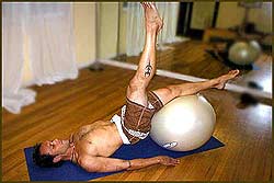 pilates for surfers, on the ball pilates