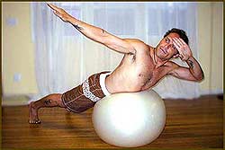 pilates for surfers, on the ball pilates